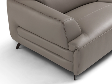 TEOREMA - Recliner leather sofa with headrest by Max Divani - view 3